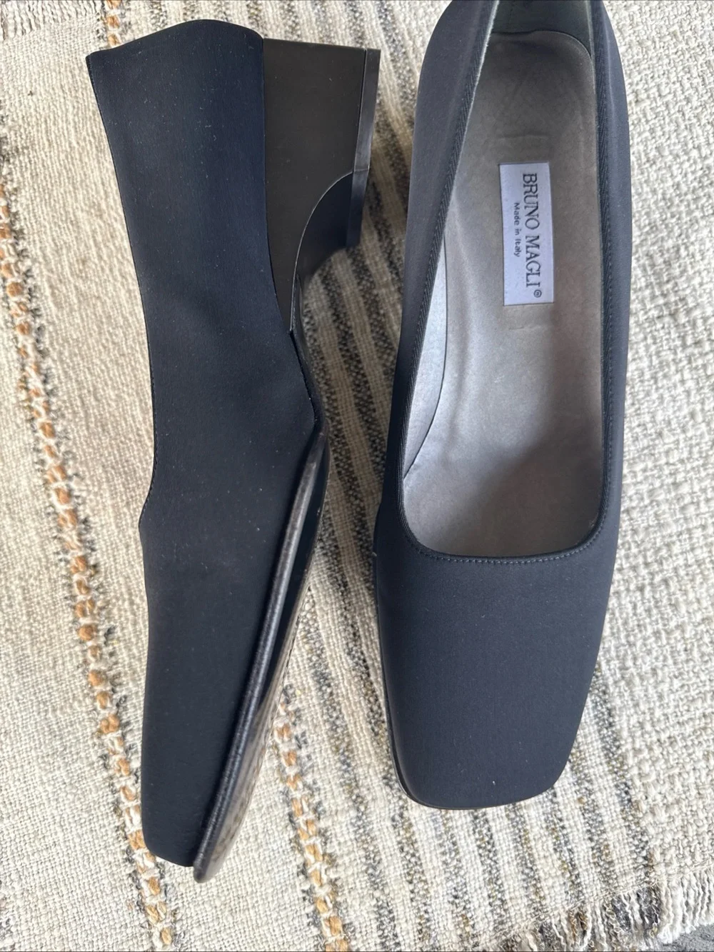 Bruno Magli Women’s 7.5B Made In Italy Black Dress Shoe 1.5 Inch Heel